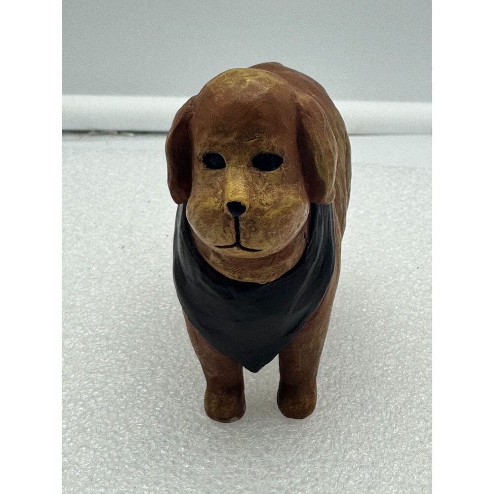 E. Smithson Chubby Fat Brown Dog Figurine